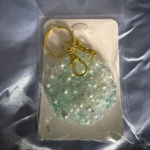 Elegant Gold and Blue Keychain